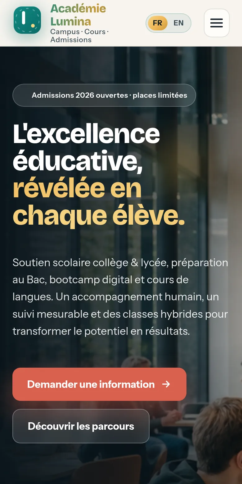 Académie Lumina — aperçu